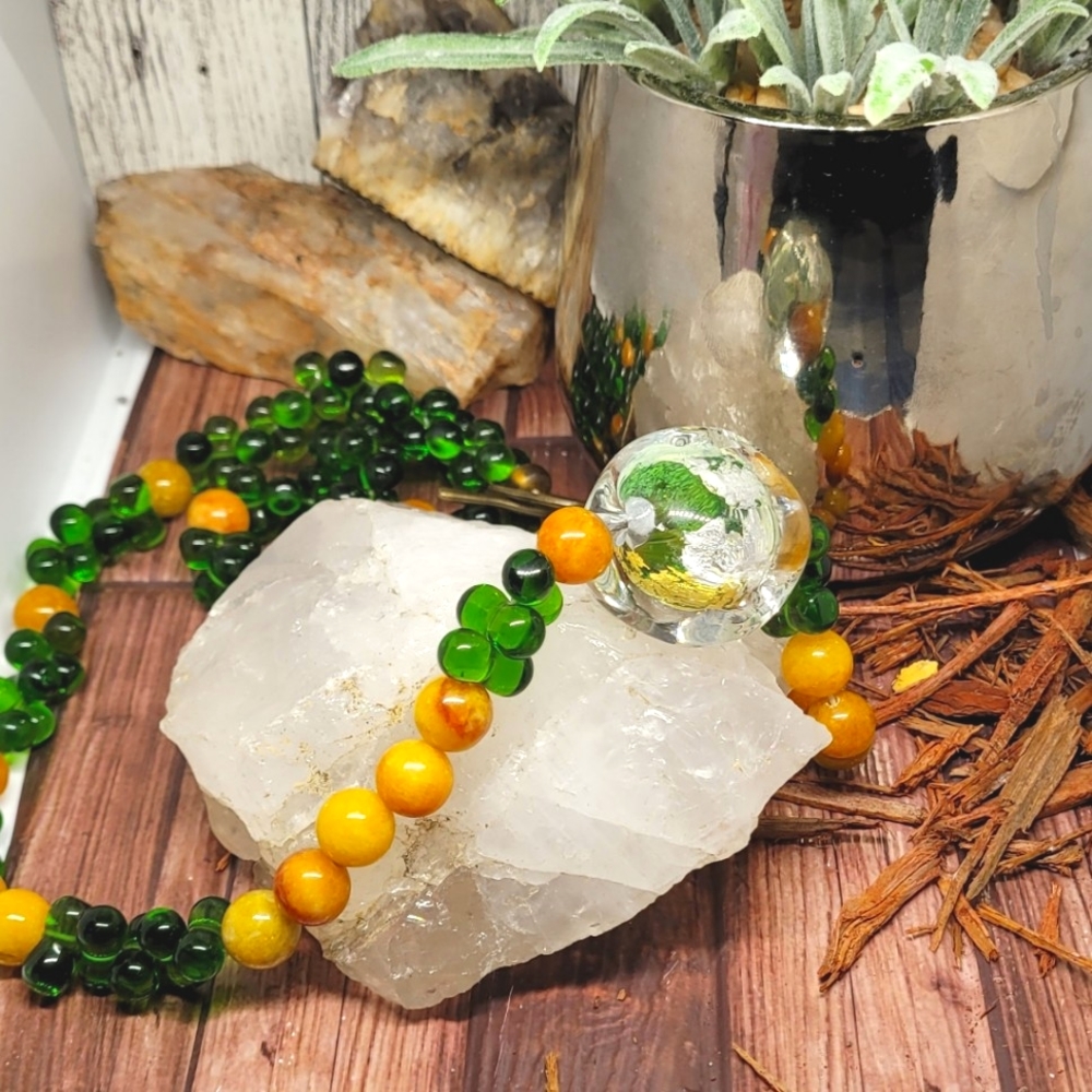 Icy beaded necklace